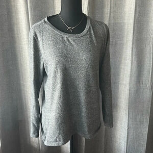 Lucky Brand Gray Crew Neck Sweater